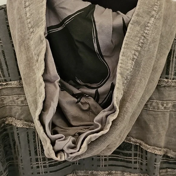 Salvage Gray Plaid Jacket With Hood - Picture 8 of 16